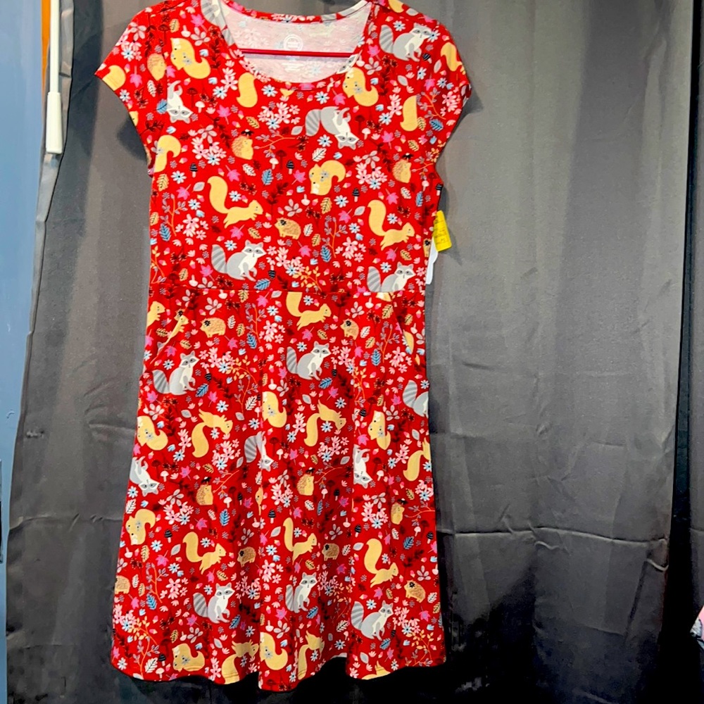 🌟 Girl Dress|New with tags Kids 2XL/18 Fall animal print dress